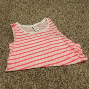 PINK striped tank top size xs